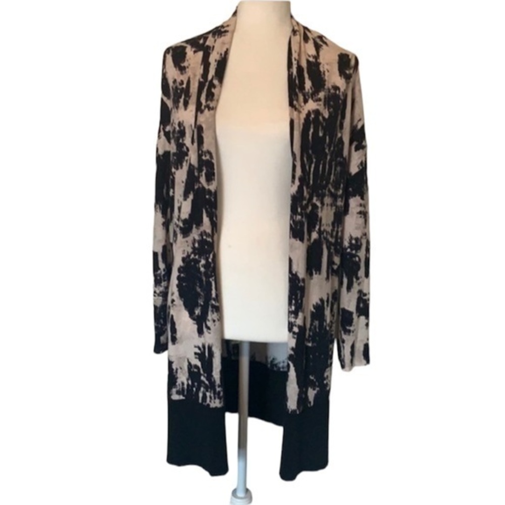 Nic + Zoe abstract tye die vibe cardigan duster